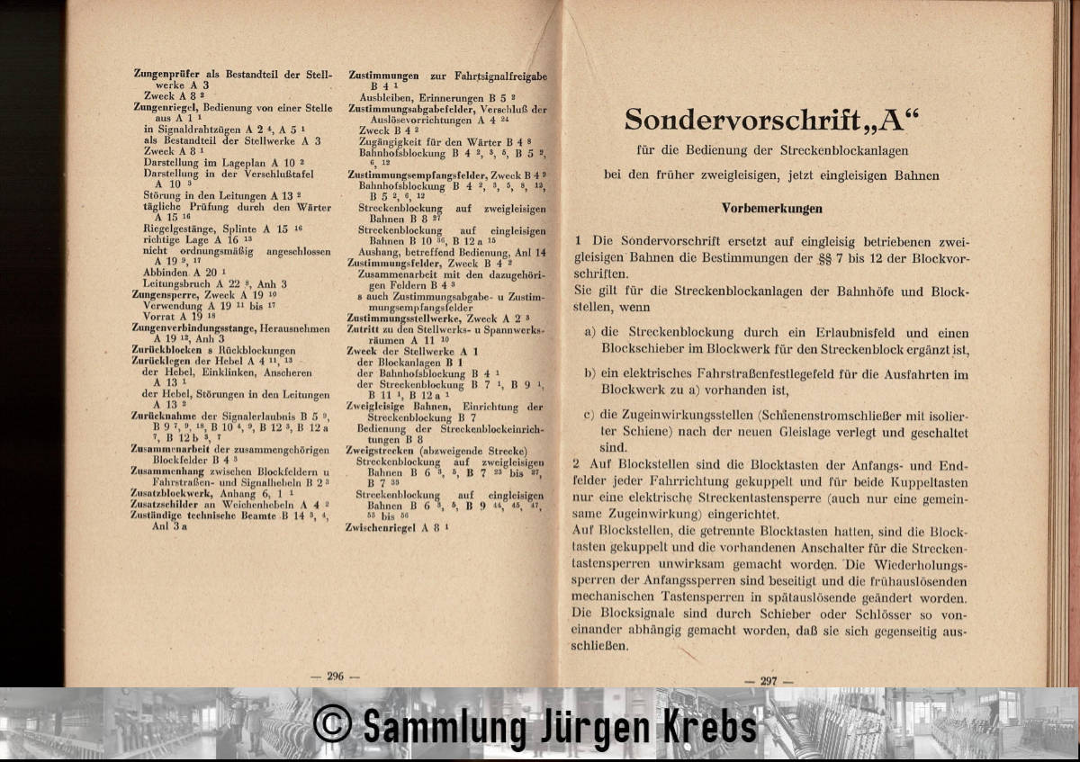 Sondervorschrift A 01