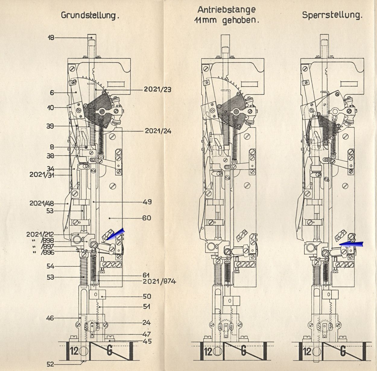 Ausschnitt aus der Regelzeichnung Nr. 2025 zur. Rückgabesperre
