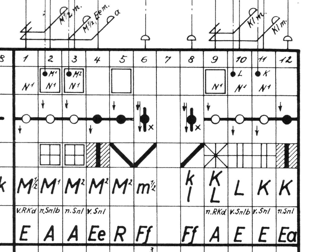 Verschlussplansymbole Form A Abzweigstelle Tga