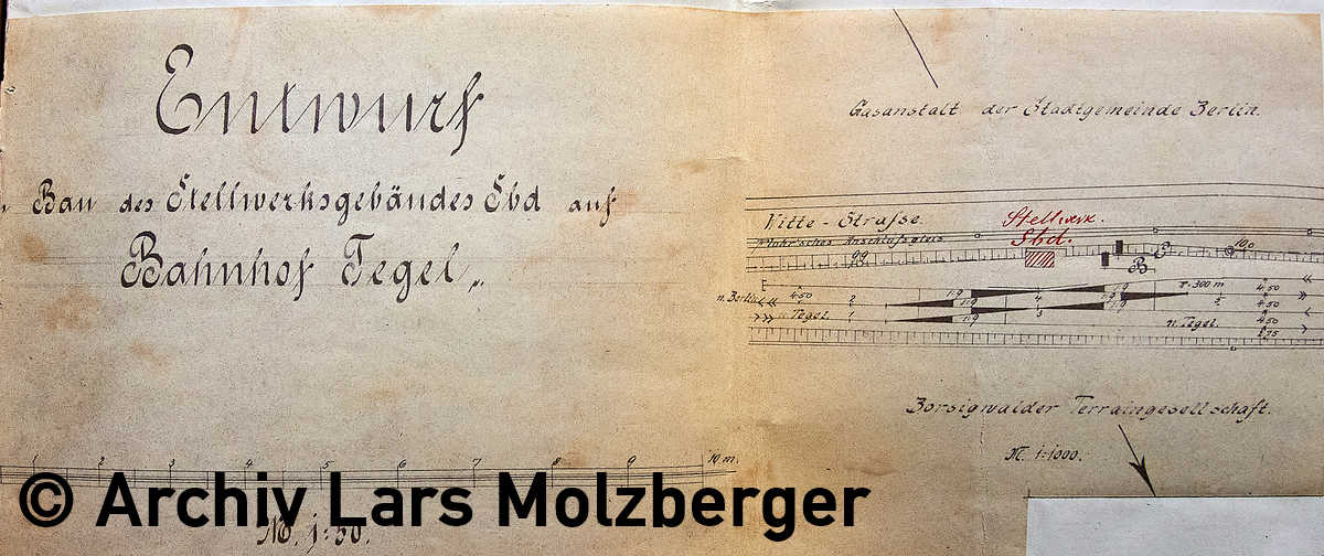 Beim Entwurf hieß Tsb noch Südbude. Auch fehlte 1904 noch der Anschluss der BBG. Archiv Lars Molzberger